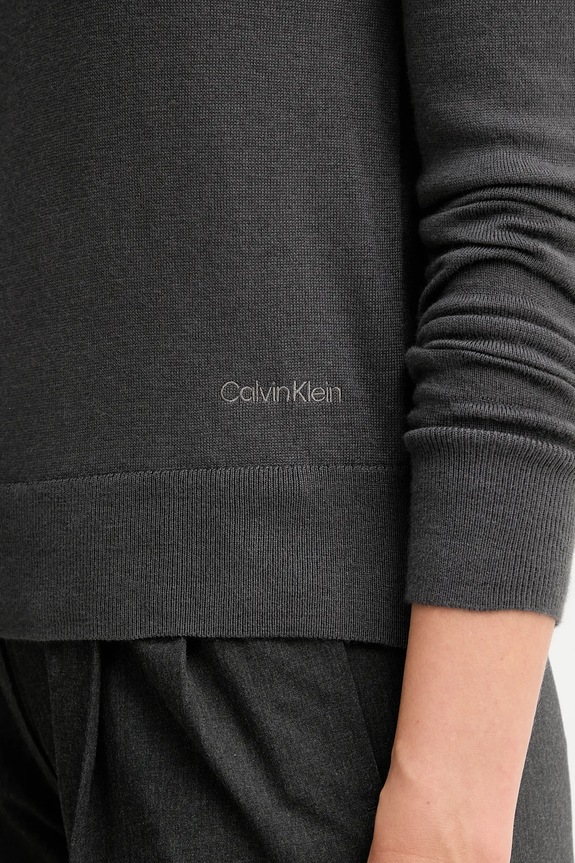 Pulover z dodatkom volne Calvin Klein LV044D370G siva