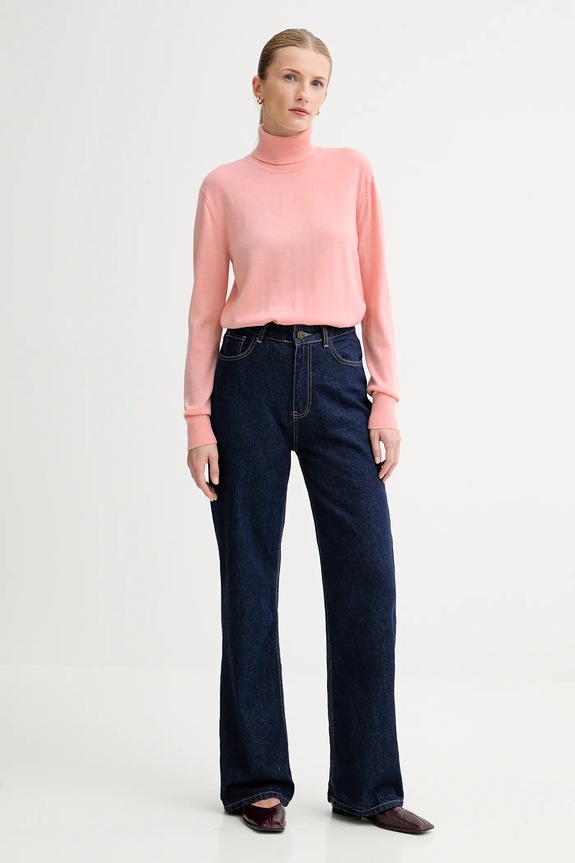 Calvin Klein pulover din amestec de lână LV044D371G roz AW25