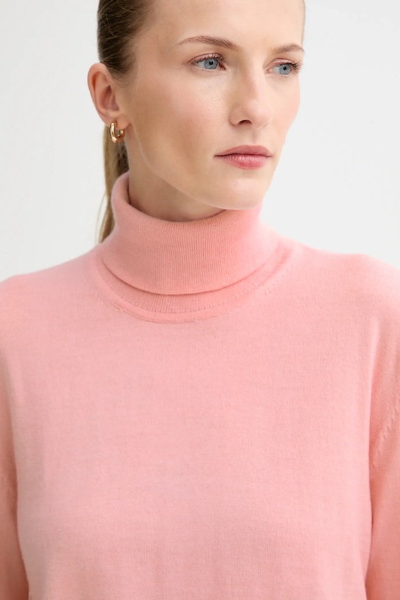 Calvin Klein pulover din amestec de lână roz LV044D371G