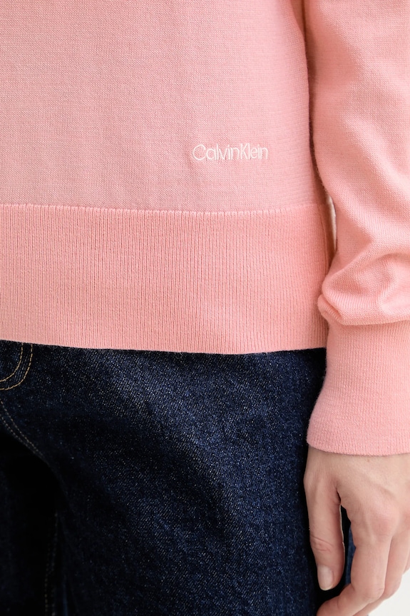 Calvin Klein pulover din amestec de lână LV044D371G roz
