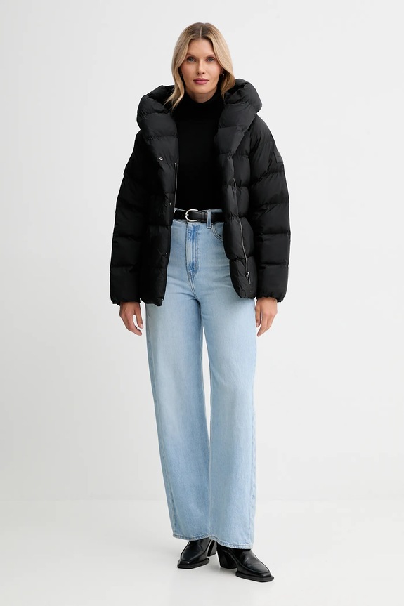Πουλόβερ με προσθήκη μαλλιού Calvin Klein LV044D371G μαύρο AW25
