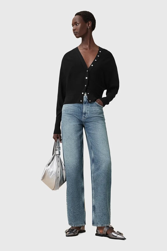 AllSaints cardigan din lână HONOR W002KD negru