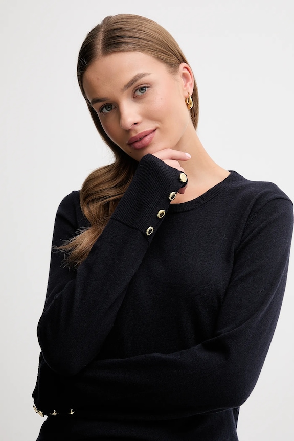 Barbour pulover de lână CARLBY bleumarin LKN1686