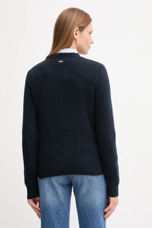 Îmbrăcăminte Barbour pulover de lână LKN1666 bleumarin