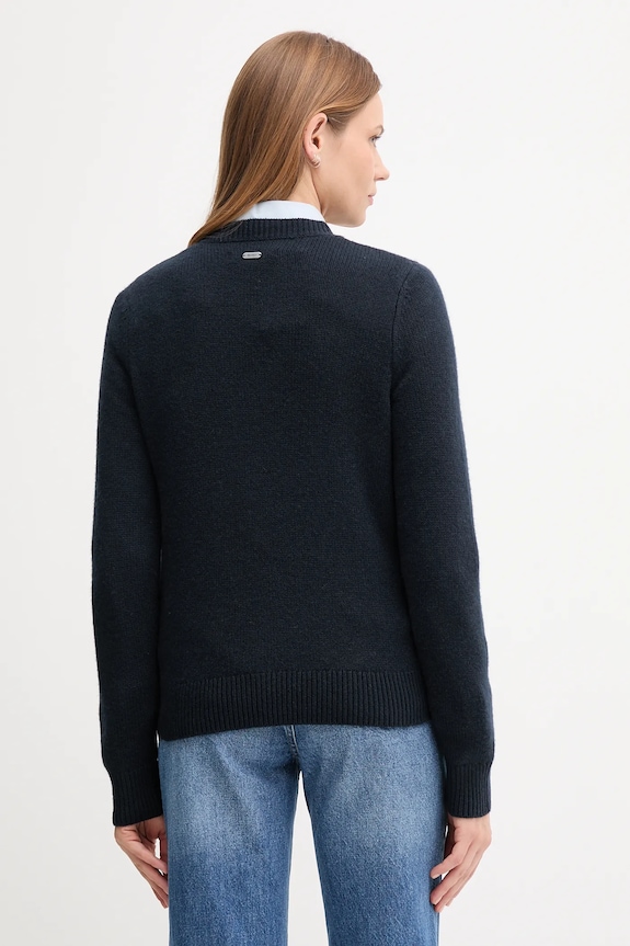 Îmbrăcăminte Barbour pulover de lână LKN1666 bleumarin