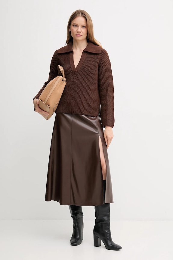 Barbour pulóver gyapjúkeverékből ROBYN LKN1675 barna AW25