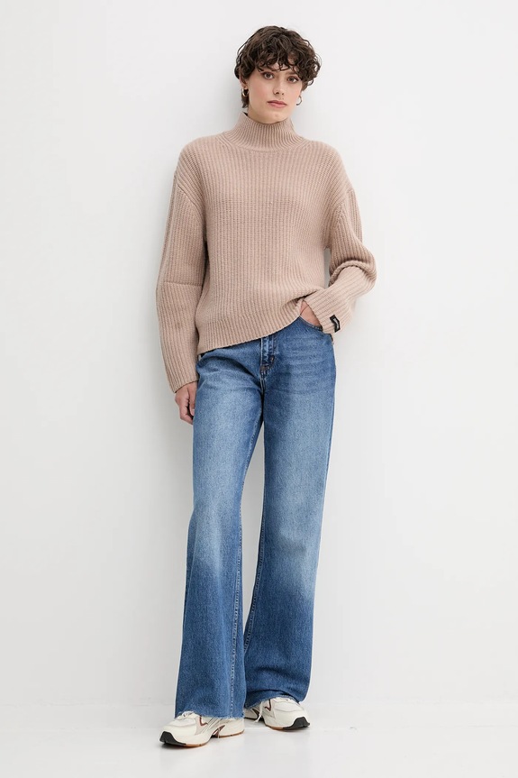 Calvin Klein Jeans pulover din amestec de lână LV044D329G maro AW25