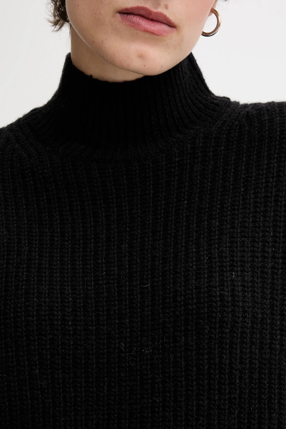 Sveter s prímesou vlny Calvin Klein Jeans LV044D329G čierna