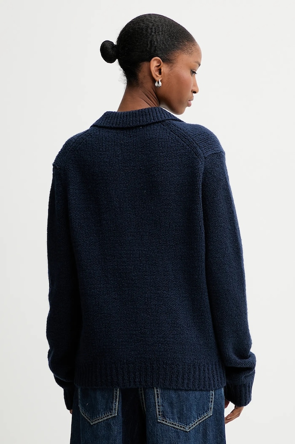 Odzież Calvin Klein Jeans sweter wełniany LV144D341G granatowy