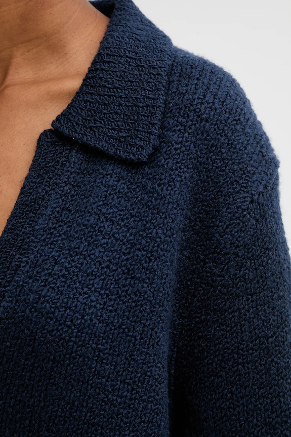 Calvin Klein Jeans sweter wełniany LV144D341G granatowy