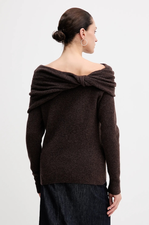 Îmbrăcăminte Hoss Intropia pulover din amestec de lână 6382056 maro