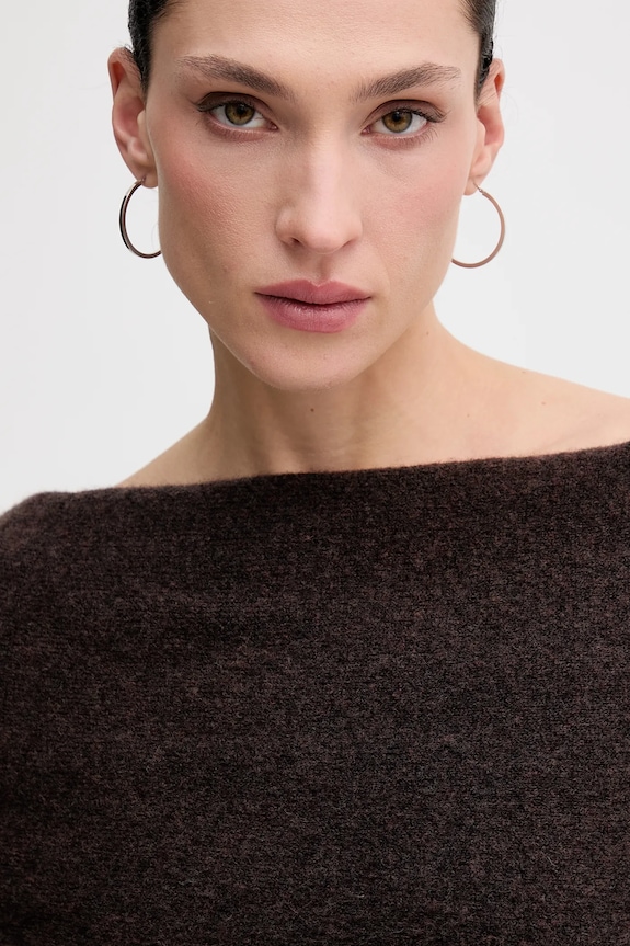 Hoss Intropia pulover din amestec de lână maro 6382056