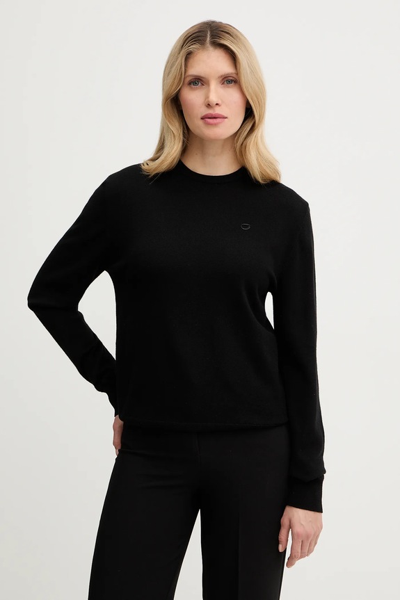 Coperni pulover de lână Classic subtiri negru COPML161Y3018MEN