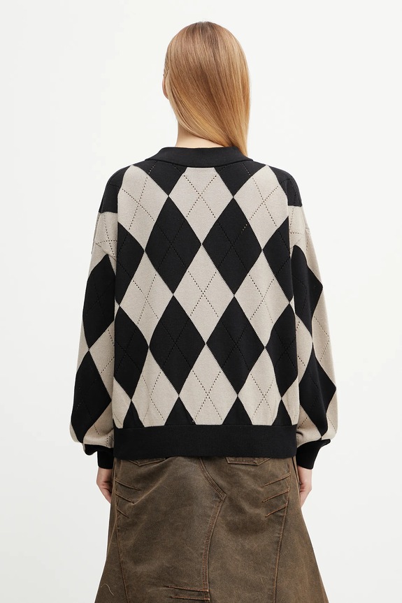 Clothing Fred Perry wool blend cardigan K1119 black