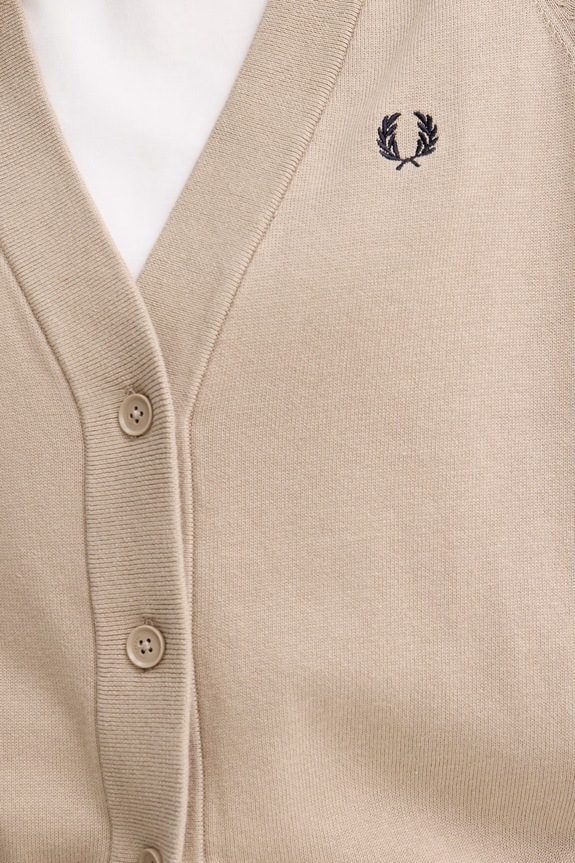 Fred Perry cardigan din bumbac K1120 bej