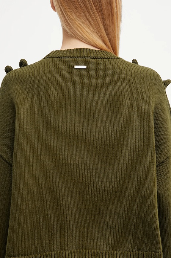 JW Anderson jumper Cropped Loop Jumper KW1446.YN0417 green