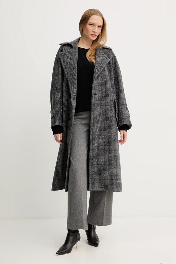 Πουλόβερ με προσθήκη μαλλιού BOSS Orange Dalessandra 50548929 μαύρο AW25