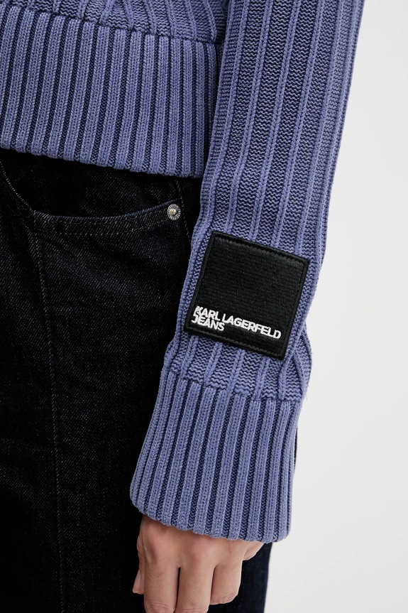 Karl Lagerfeld Jeans kardigan bawełniany A4W18017 fioletowy