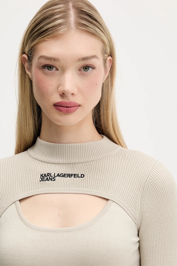 Sveter Karl Lagerfeld Jeans béžová A4W18013