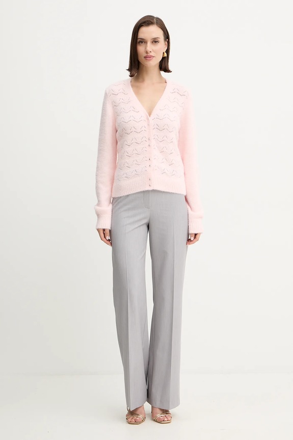 Πλεκτή ζακέτα Morgan MLILY ροζ AW25