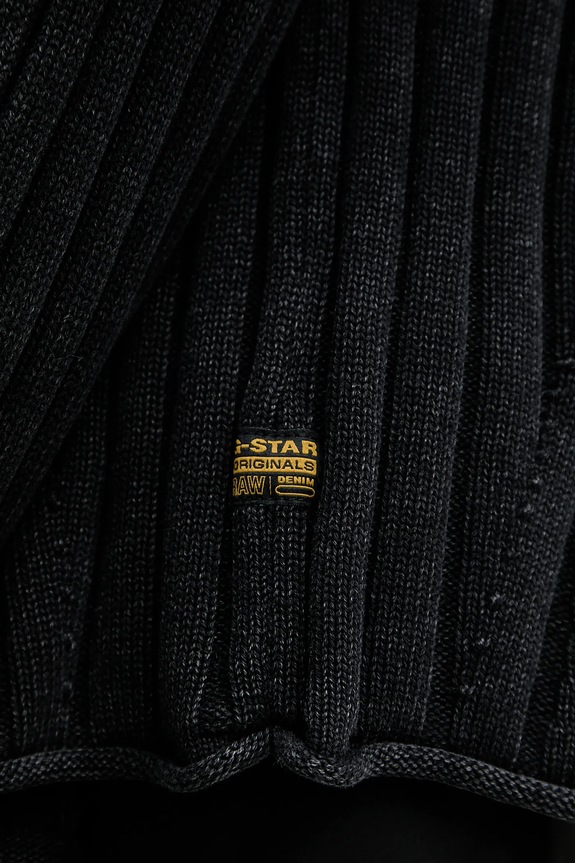 G-Star sweter bawełniany Washed loose turtle D27172.D630 czarny