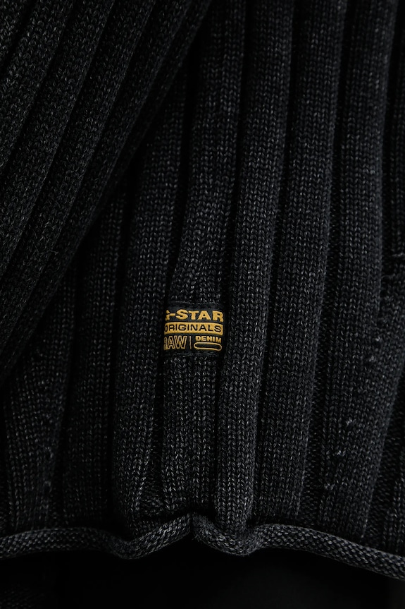 G-Star sweter bawełniany Washed loose turtle D27172.D630 czarny