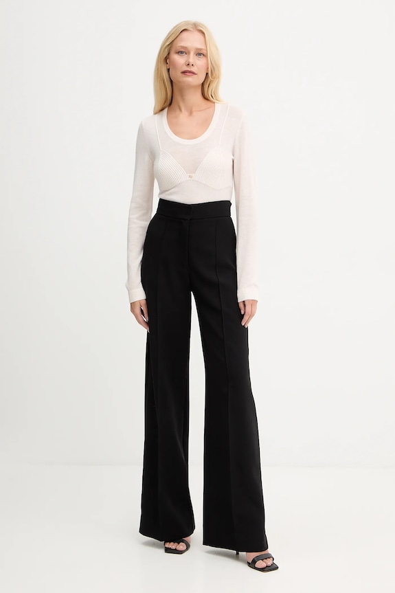 Elisabetta Franchi pulover din amestec de lână MK35S57E2 bej AW25