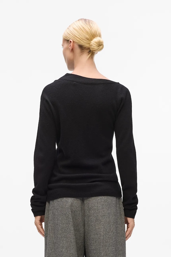 Karl Lagerfeld sweter kaszmirowy A4W18042 czarny AW25