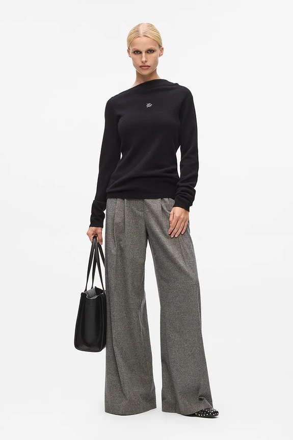 Karl Lagerfeld sweter kaszmirowy czarny A4W18042