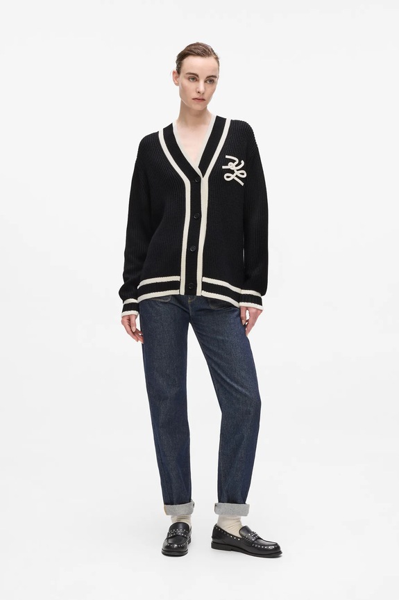 Ρούχα Ζακέτα με προσθήκη μαλλιού Karl Lagerfeld A4W18052 μαύρο