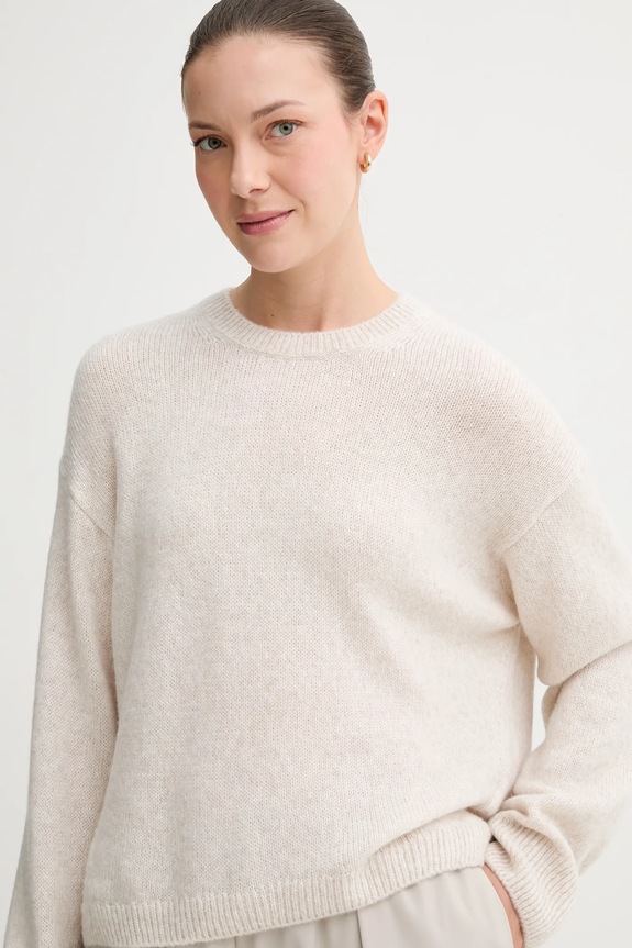 Marc O'Polo sweter z wełną beżowy 508612160463