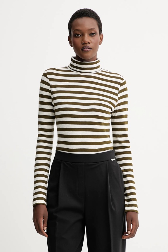 Marc O'Polo longsleeve din bumbac curele verde 5000007075