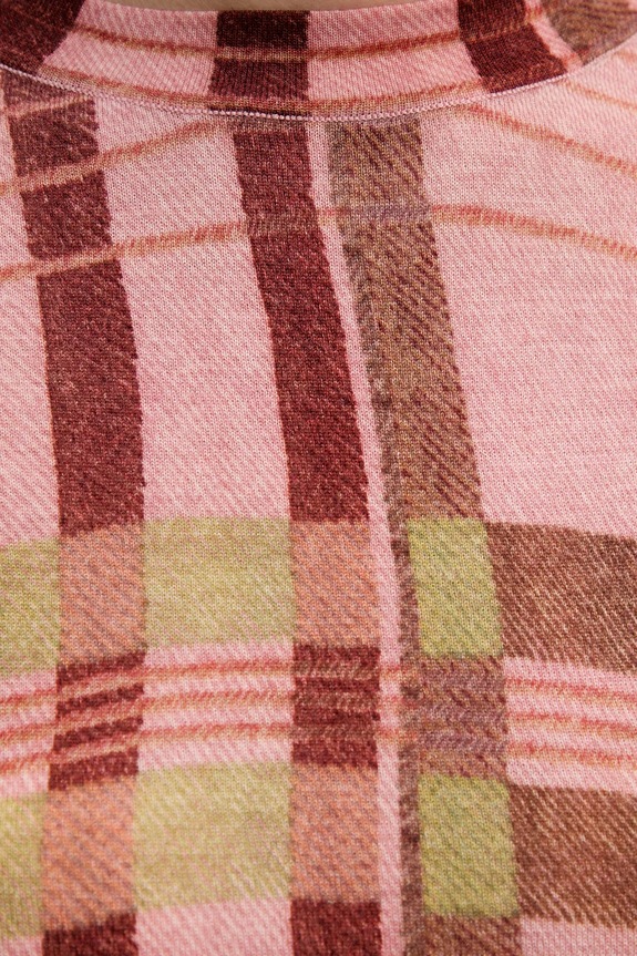 Barbour sweter wełniany x Farm Rio LKN1716 różowy