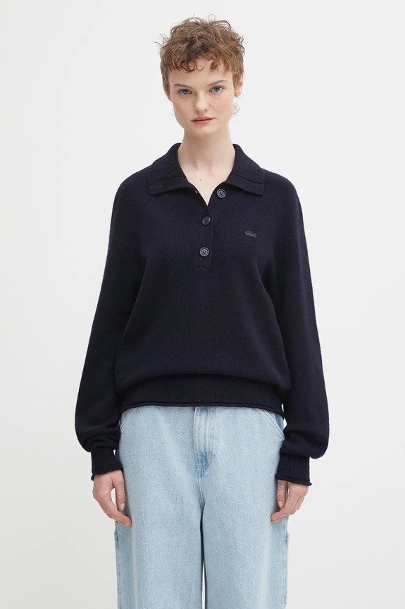 Lacoste woolen jumper medium thickness navy AF4010