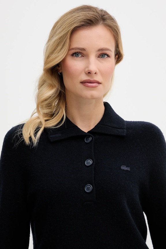 Lacoste pulover de lână bleumarin AF4010