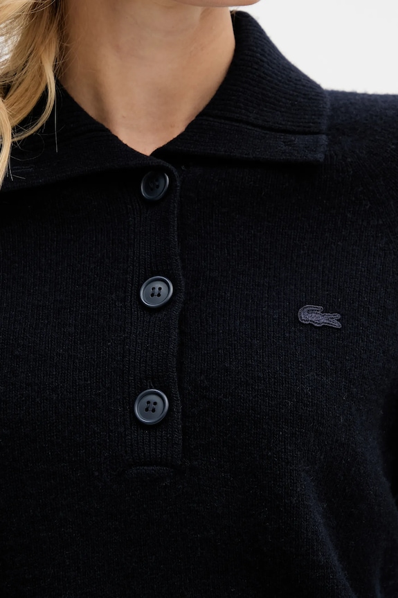 Lacoste pulover de lână AF4010 bleumarin