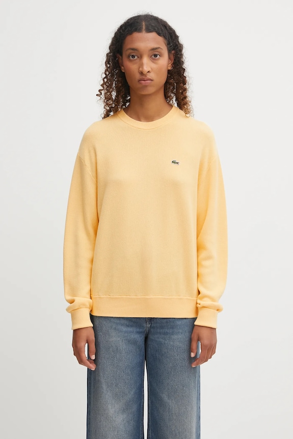Lacoste maglione in lana girocollo giallo AF4158