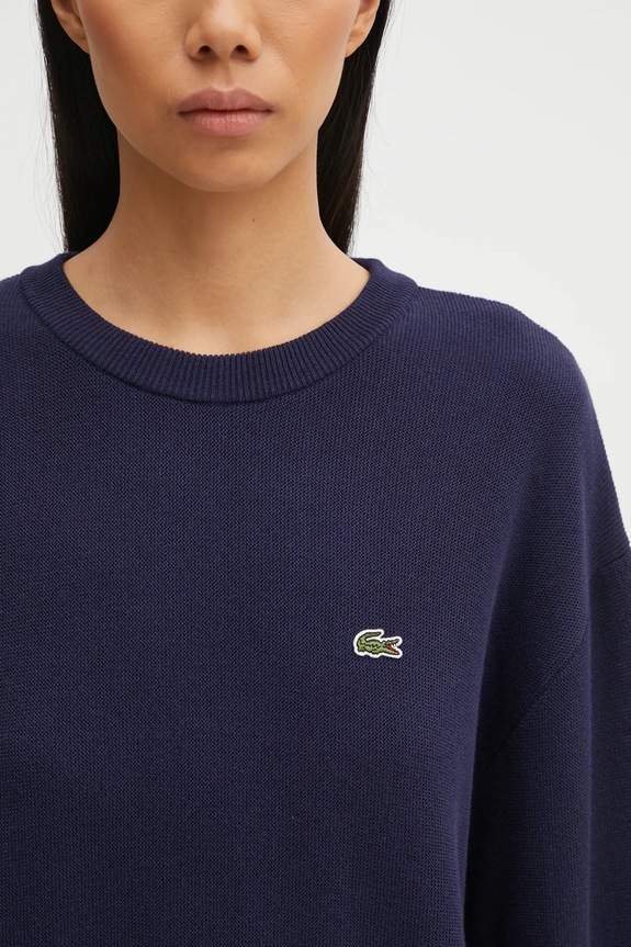 Μάλλινη μπλουζα Lacoste σκούρο μπλε AF4158