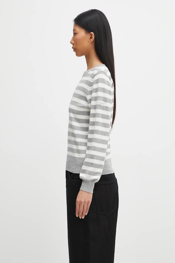 Barbour sweter z domieszką kaszmiru Lois Knitted Jumper LKN1707WH51 szary AW25