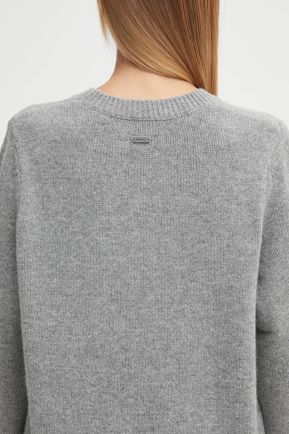Вълнен пуловер Barbour Woodhouse Knitted Jumper сив LKN1666GY15