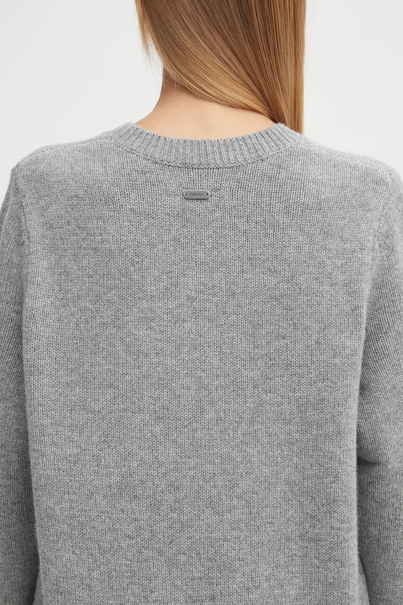Вълнен пуловер Barbour Woodhouse Knitted Jumper сив LKN1666GY15