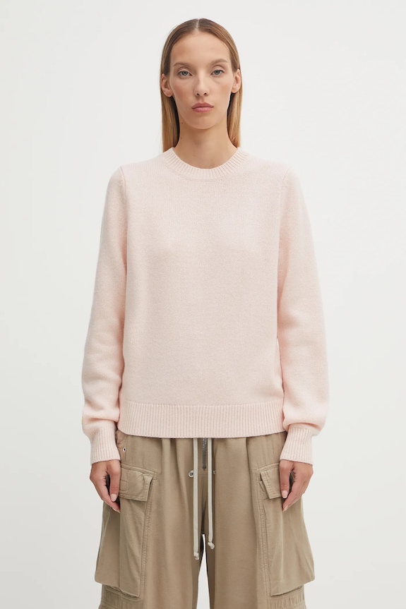 Вълнен пуловер Barbour Woodhouse Knitted Jumper изчистен розов LKN1666PI11