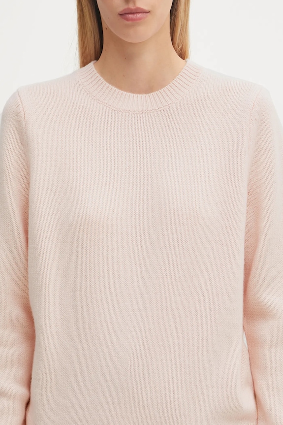 Вълнен пуловер Barbour Woodhouse Knitted Jumper розов LKN1666PI11