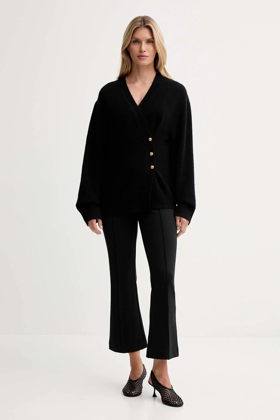 Ζακέτα με προσθήκη μαλλιού ISABELLE BLANCHE IS25FW.M152.F007 μαύρο AW25