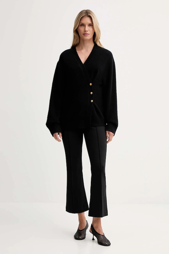 Ζακέτα με προσθήκη μαλλιού ISABELLE BLANCHE IS25FW.M152.F007 μαύρο AW25