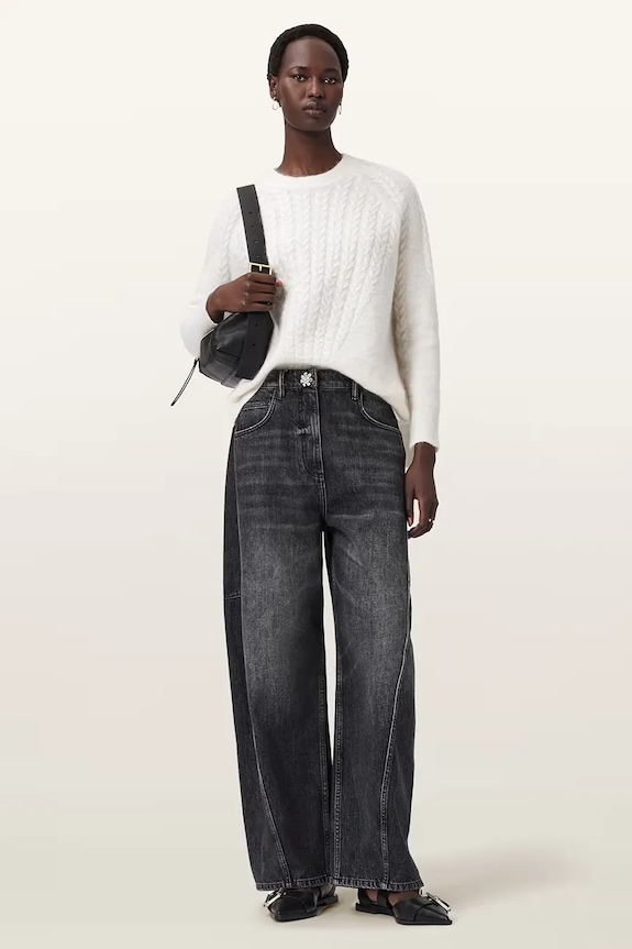 Abbigliamento AllSaints maglione con mohair KIT W014KD bianco
