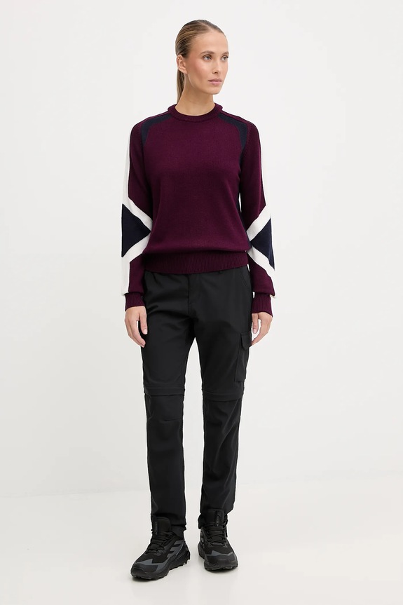 Fusalp pulover de lână Rivena I1113 burgundia AW25