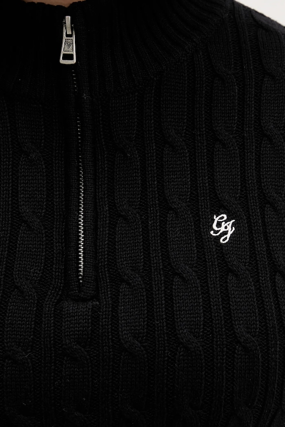 Хлопковый свитер Guess Jeans W5BR13.Z3HM1 чёрный