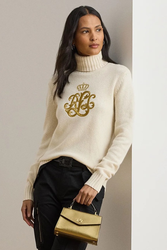 Lauren Ralph Lauren pulover din amestec de lână 200979687 bej