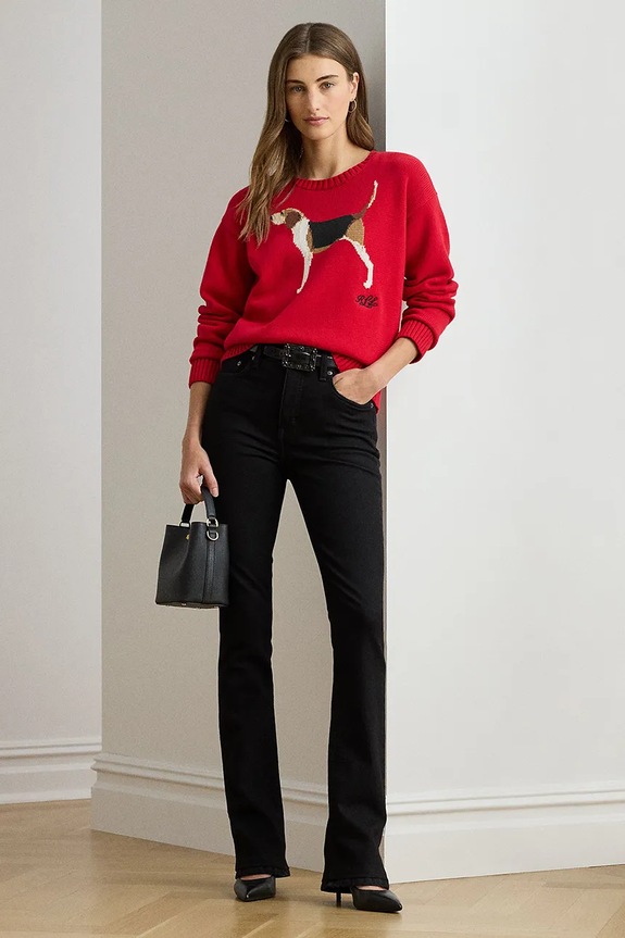 Ρούχα Βαμβακερό πουλόβερ Lauren Ralph Lauren 200979657 κόκκινο